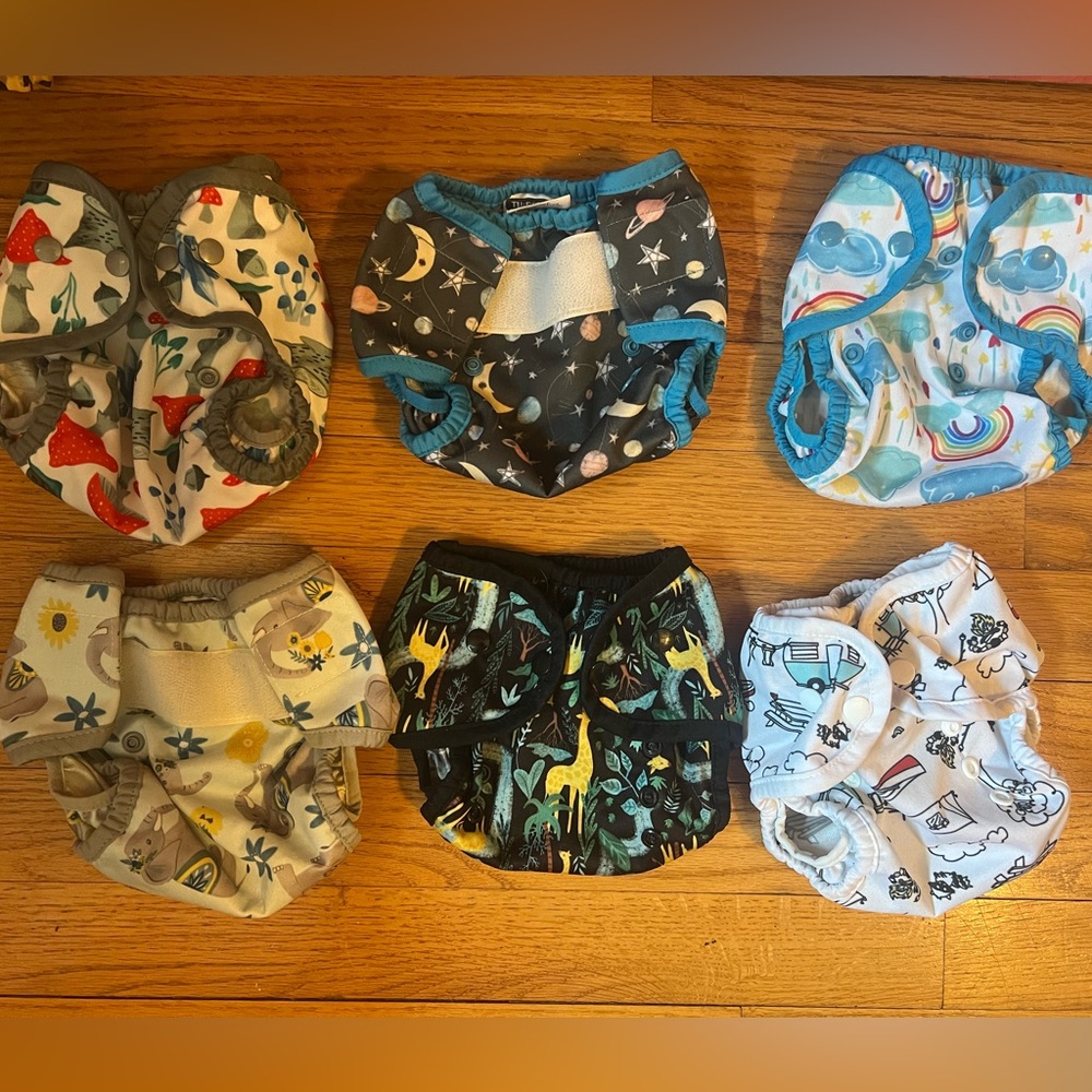 Size 1 Thirsties diaper covers - lot of 6